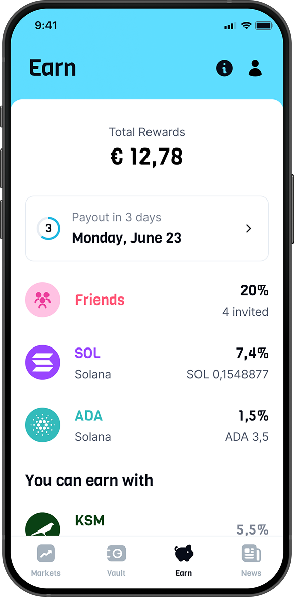BLOX Earn overview: total rewards and assets