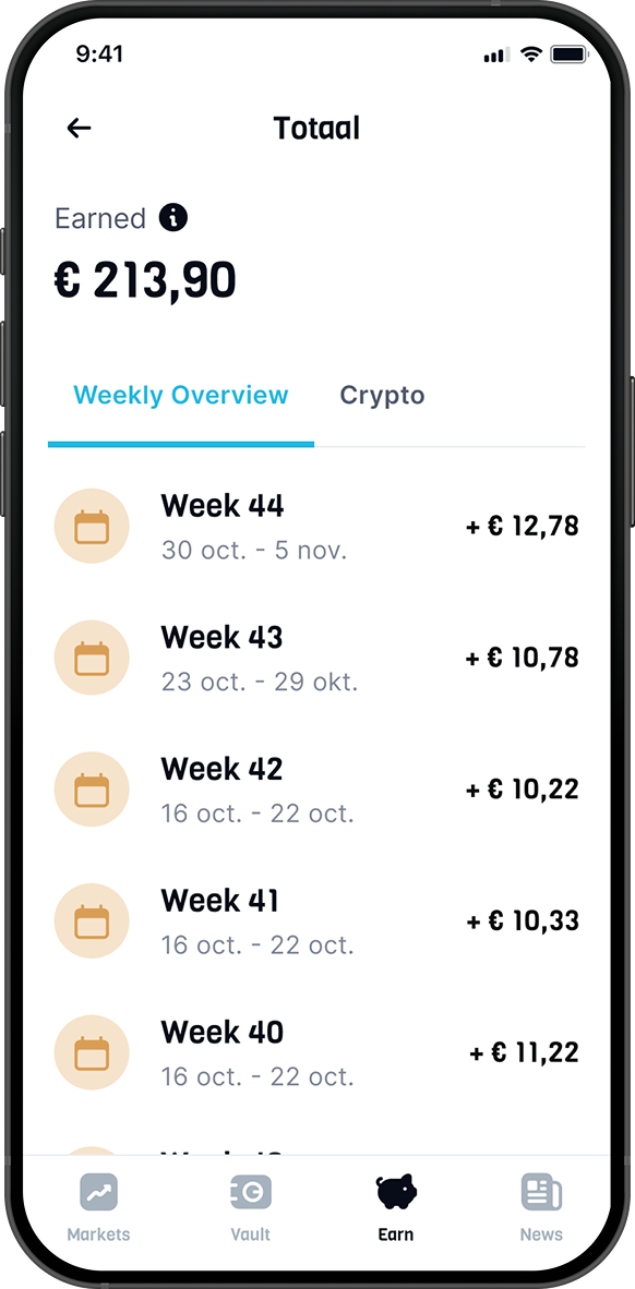 BLOX Earn payouts: weekly overview
